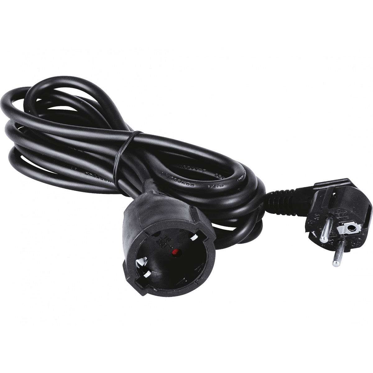 Flector Technik Schuko-Verlängerung schwarz 5 m Bild 1
