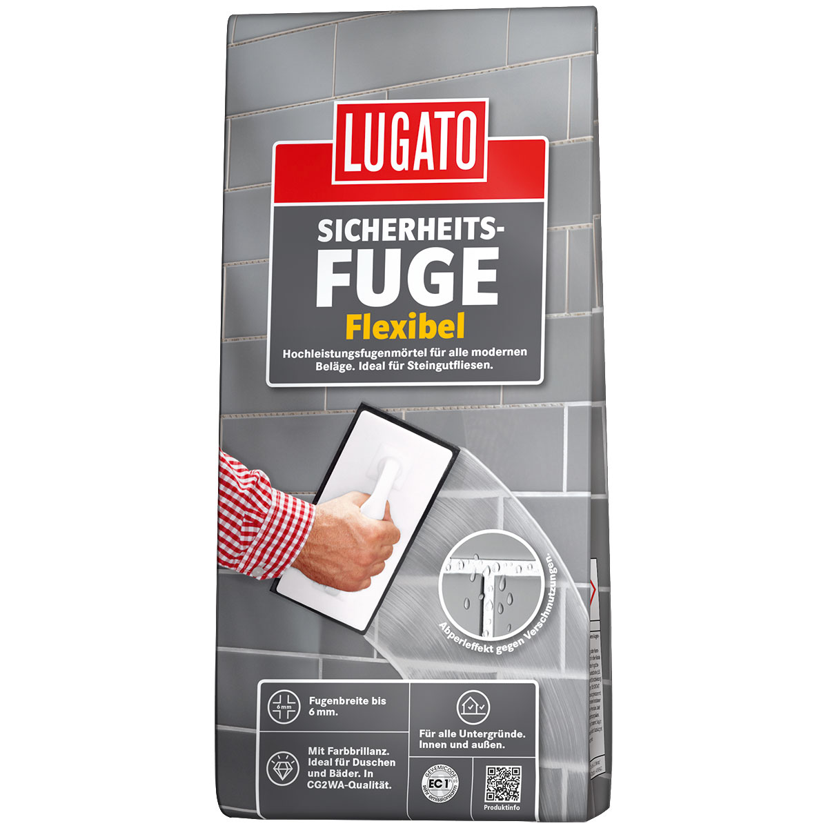 Lugato Sicherheitsfuge flexibel 1kg rehbraun
