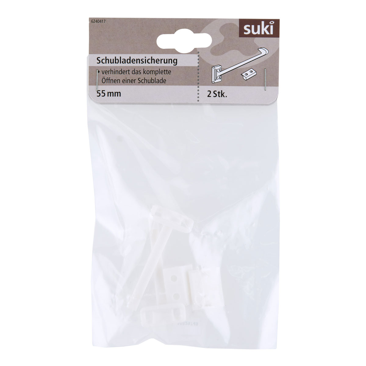Suki Schubladensicherung Kunststoff 5,5 cm 2 Stück Bild 1