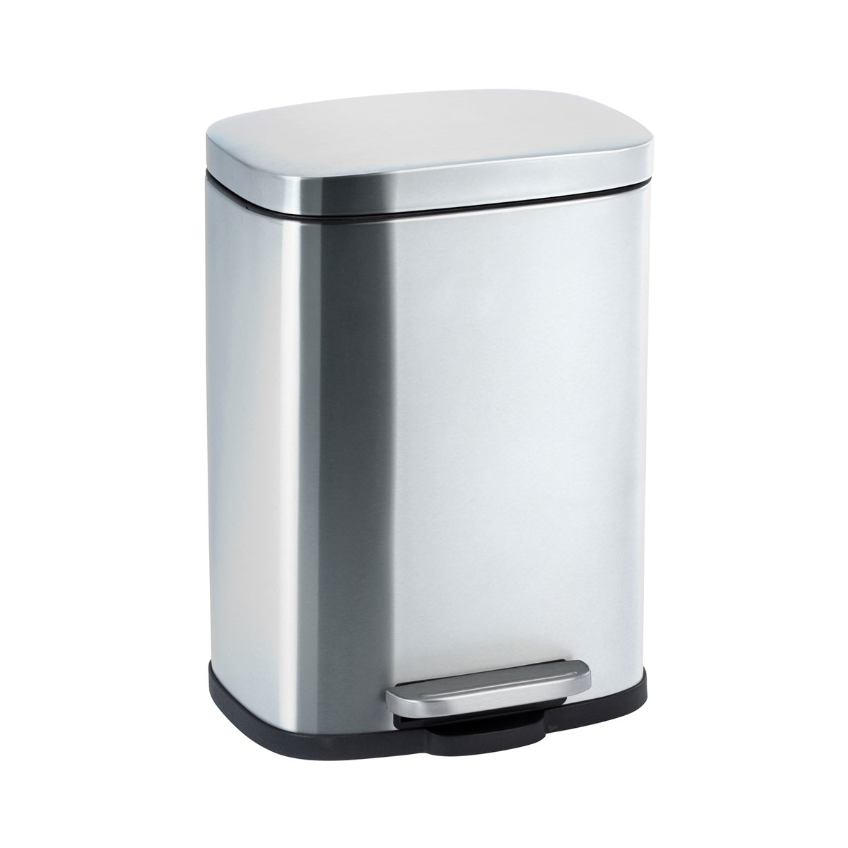 Wenko  Treteimer Leno Edelstahl matt 5 L Kosmetikeimer Abfalleimer