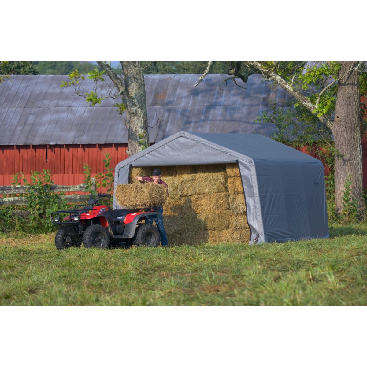 ShelterLogic Zeltgarage Gerätehaus 13,7 m² 370x370x260 cm Bild 5