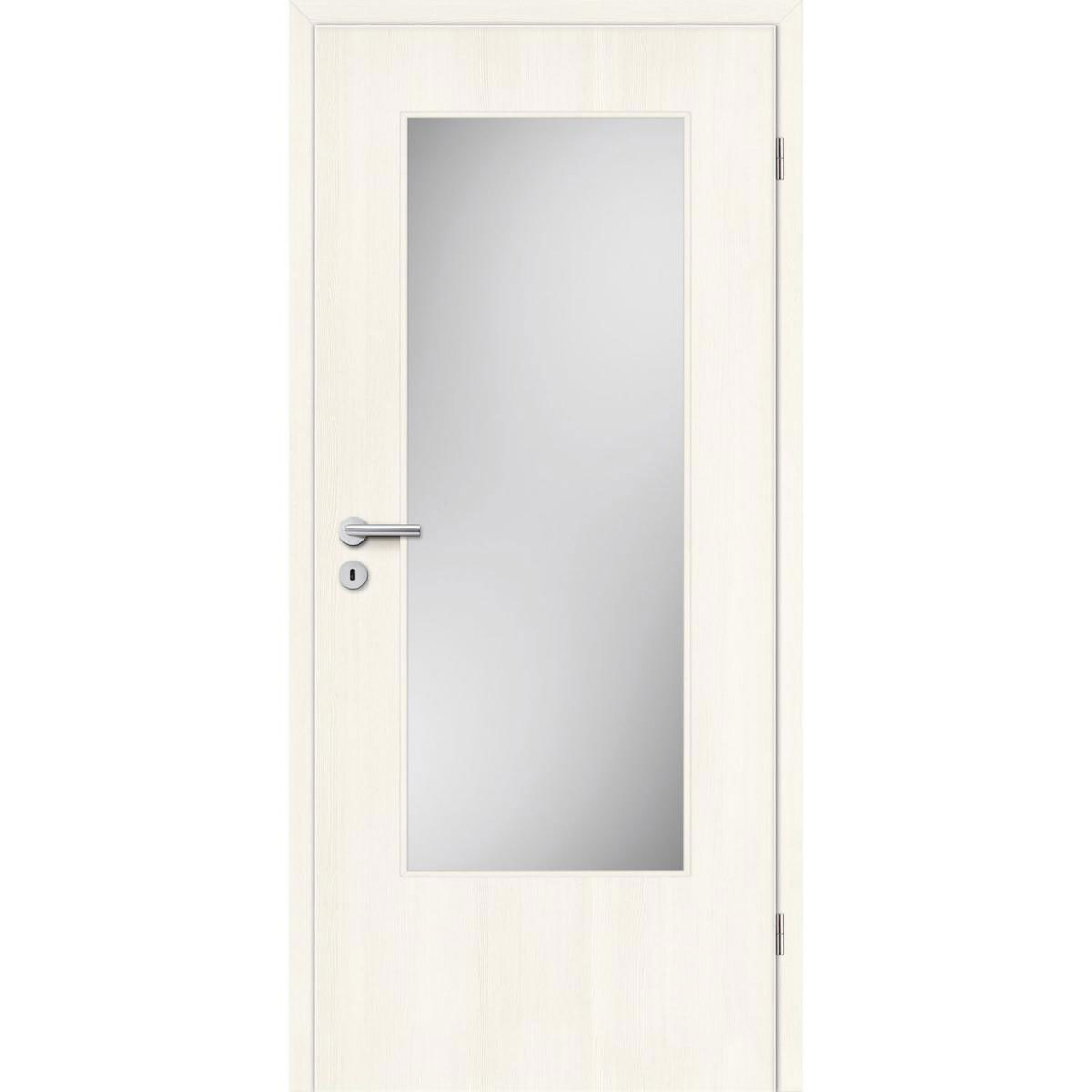 Borne Zimmertür CPL Lärche smoke aufrecht mit Lichtausschnitt 86 x 198,5 cm DIN rechts