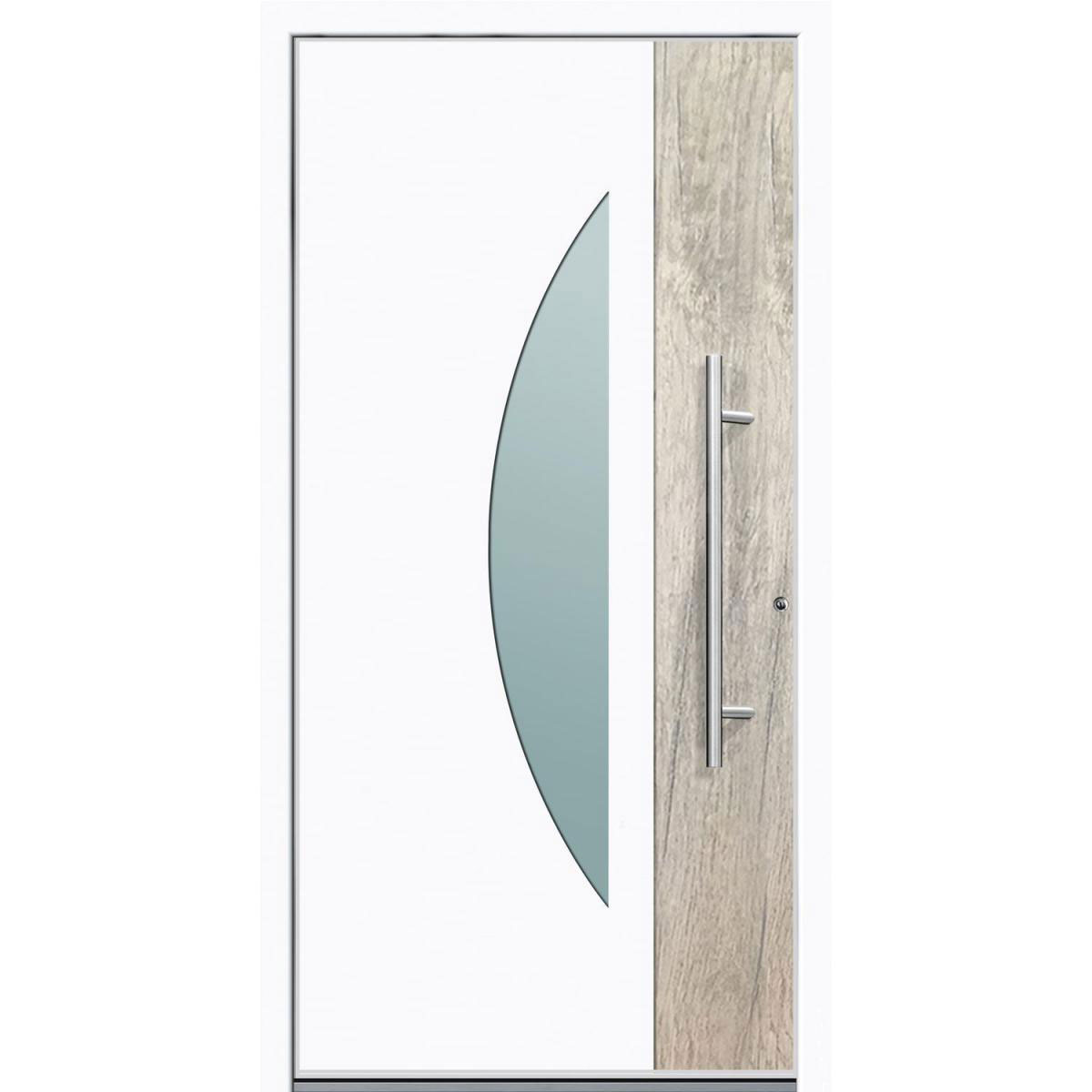 Aluminium Sicherheits-Haustür Modena Superior 60 mm weiß 110 x 210 cm Anschlag rechts inkl Griffset Bild 1