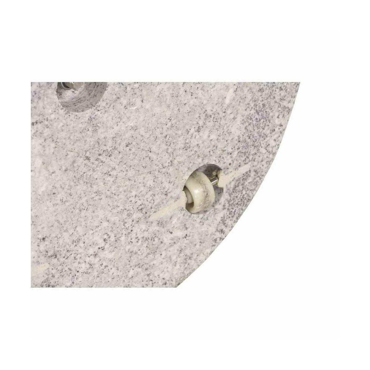 Siena Garden Granit-Schirmständer 30 kg Durchmesser 50 x 5,5 cm hellgrau für Schirmstock- Durchmesser 25-48 mm inkl Rollen Bild 2