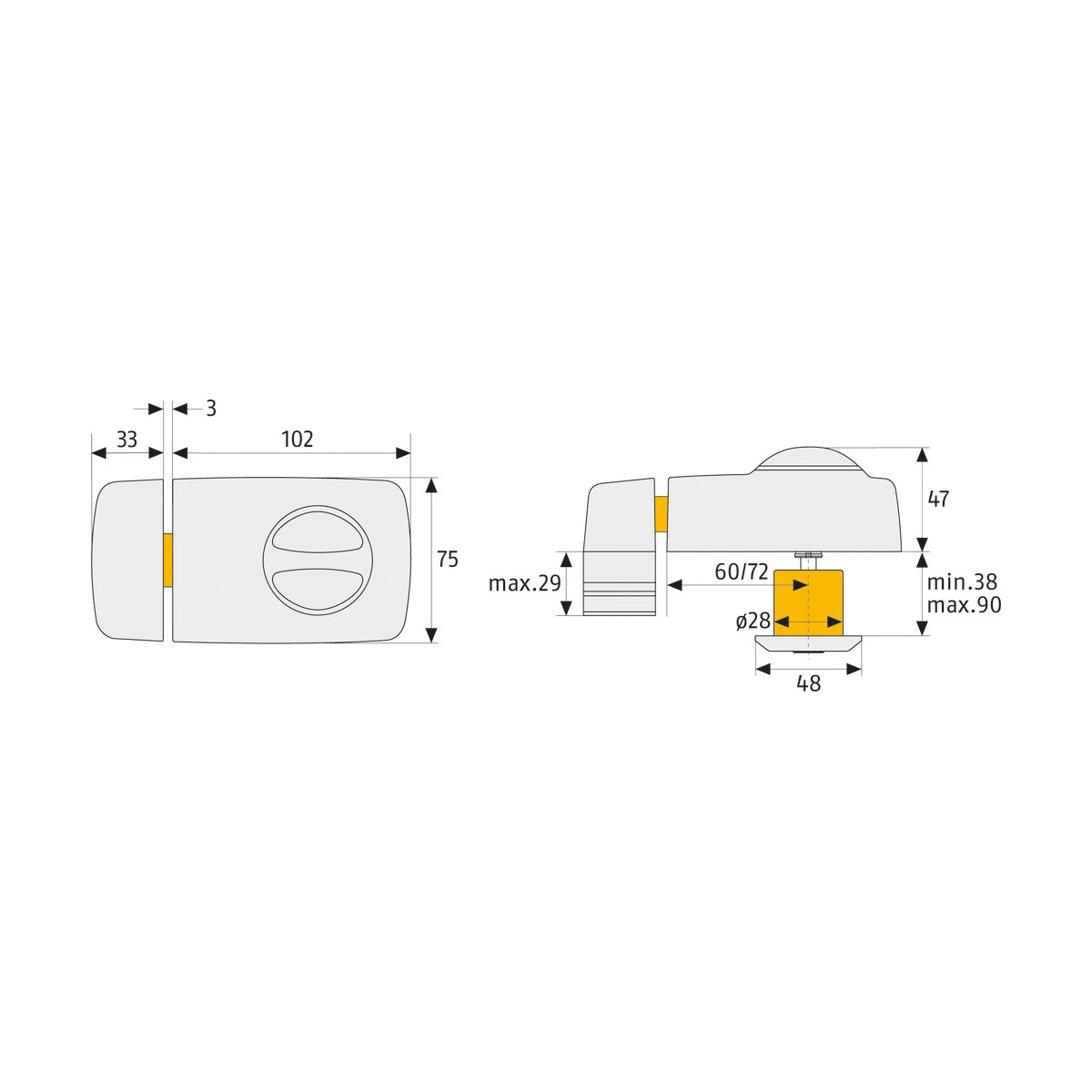 Abus Türzusatzschloss 7010 W Bild 3