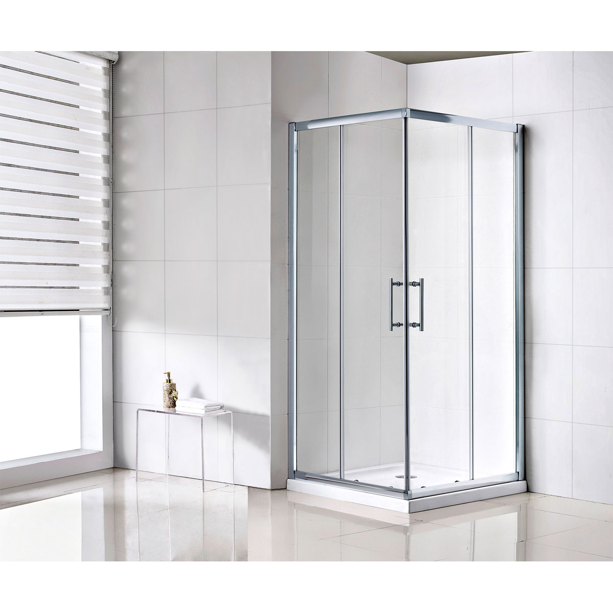 Valblue Eckdusche Quadra für Duschwanne Bild 2