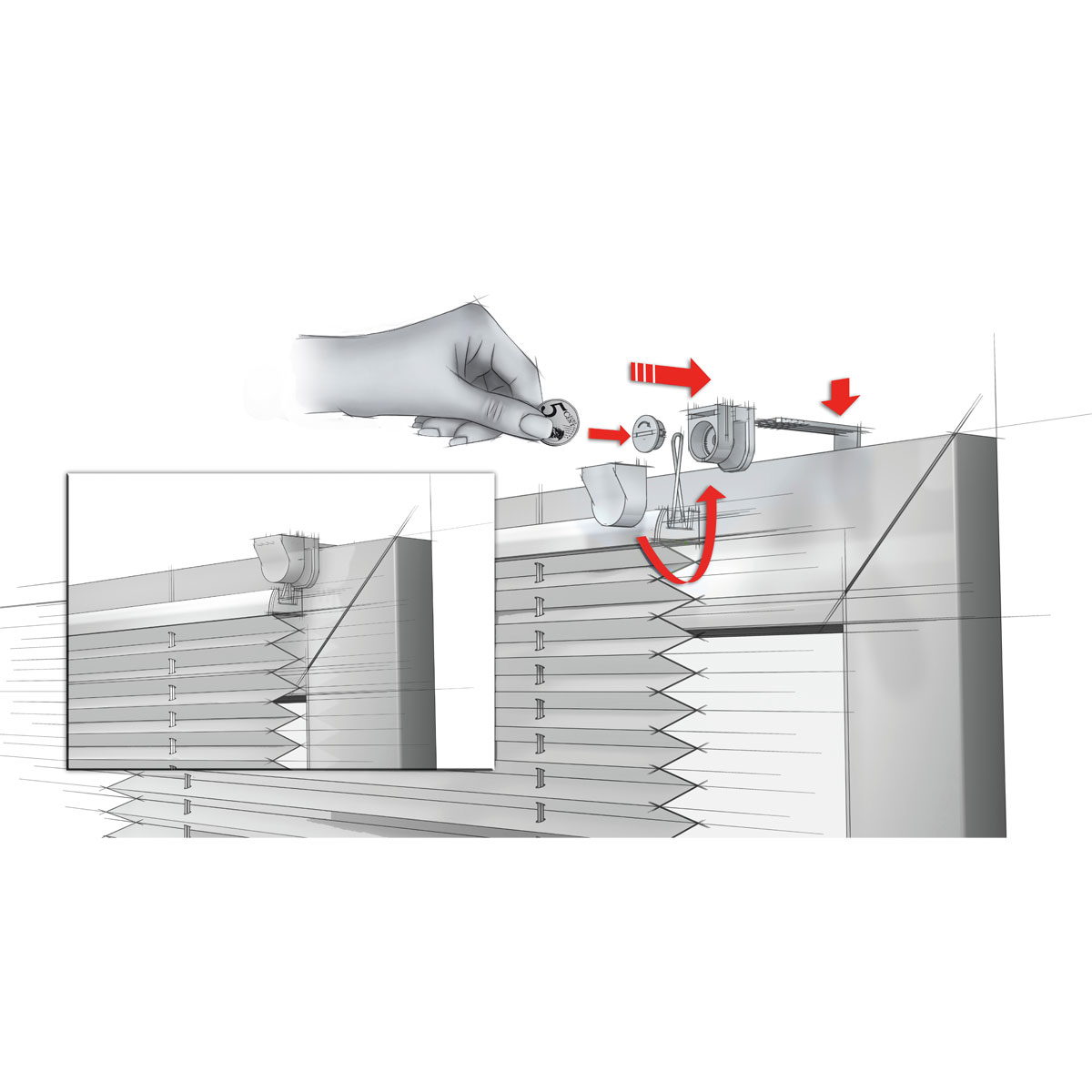 Gardinia Plissee Easy-Basic 80 x 130 cm weiß Bild 2