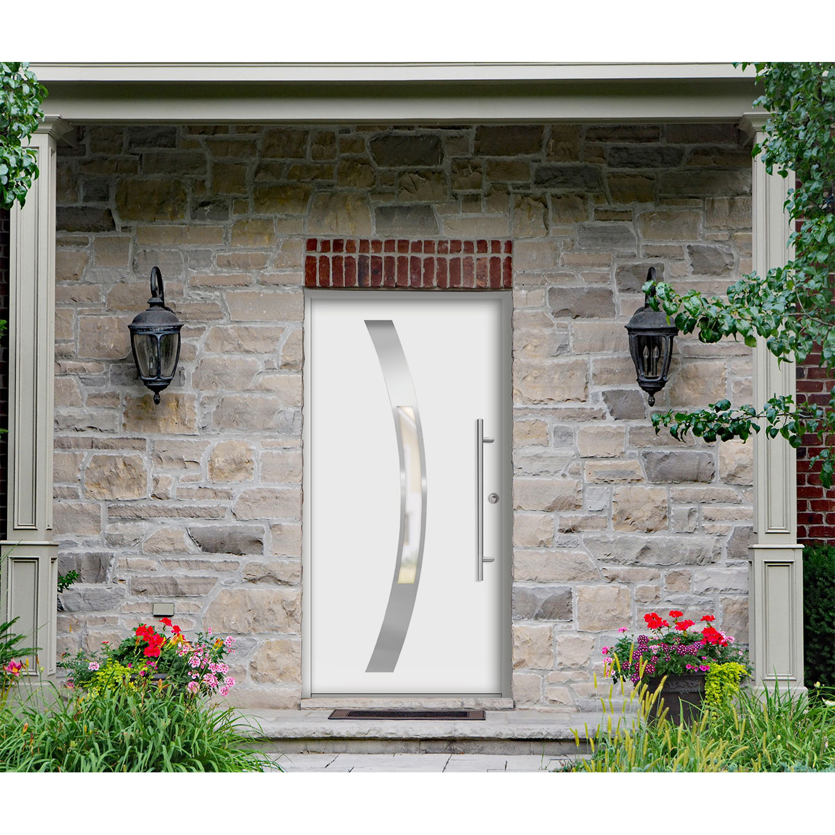 SplenDoor  Premium-Haustür Passivedoor Goeteborg RC2 energiesparend einbruchsicher weiss 110 x 210 cm rechts Bild 2