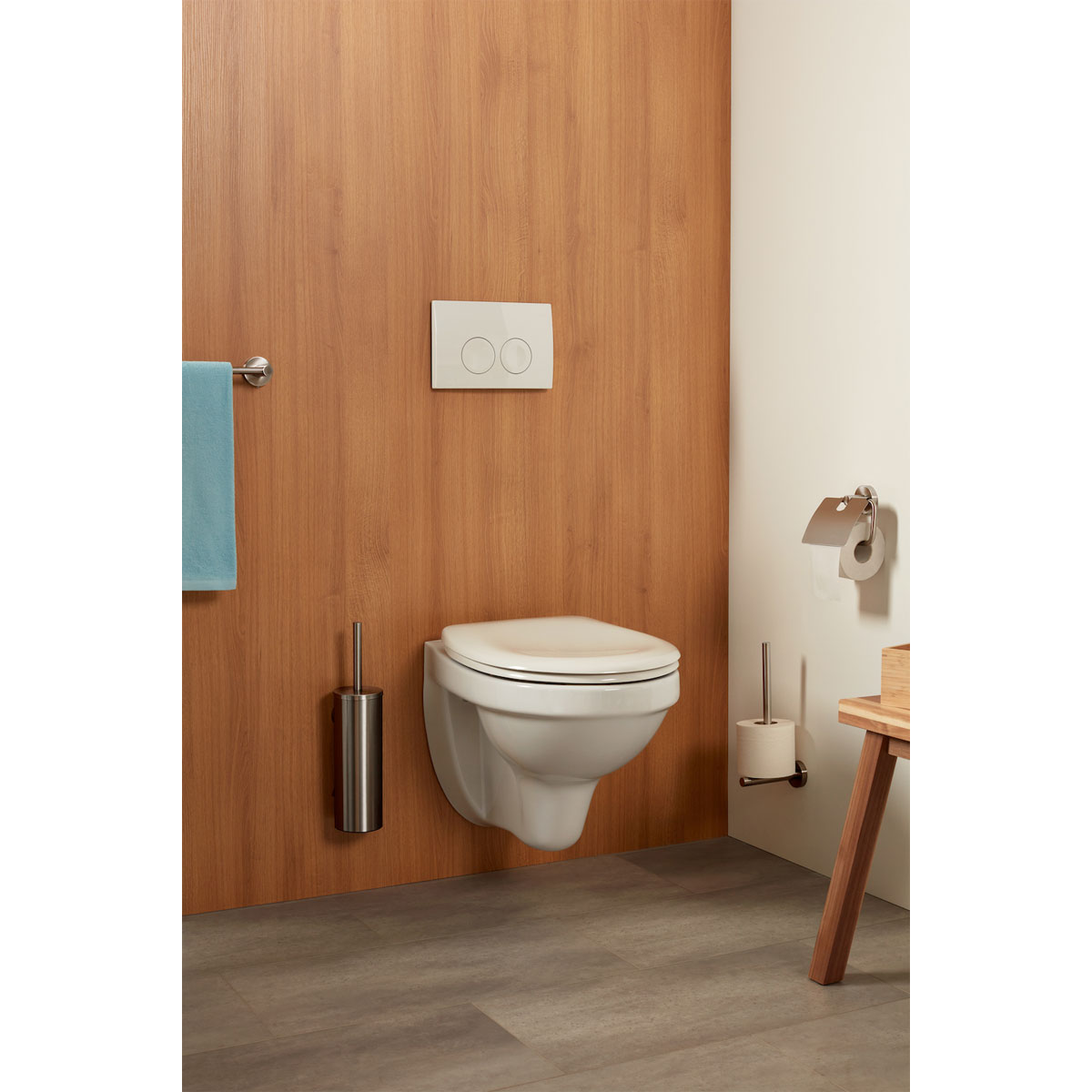 Haceka  Toilettenpapierhalter mit Deckel Kosmos Gebürstet Bild 2