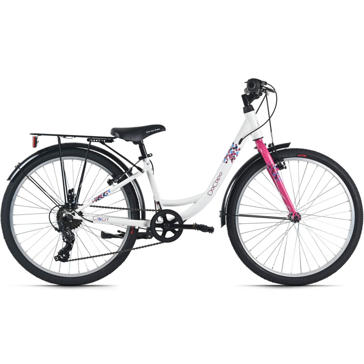 DaCapo Kinderfahrrad 24" Cindy Weiß 7 Gänge RH 32 cm - Ab 8 Jahre