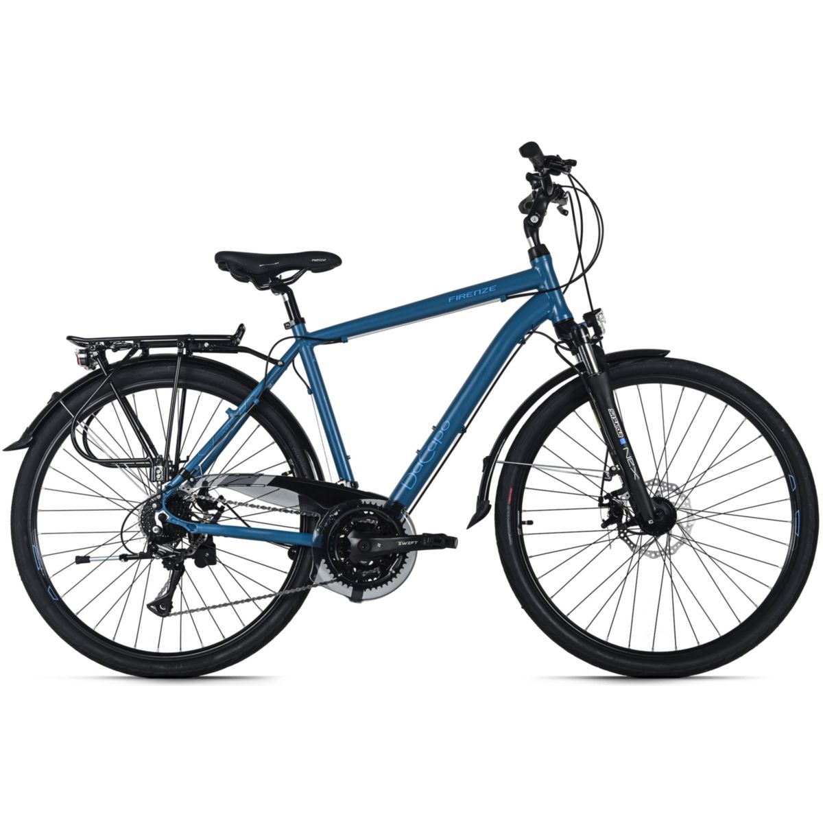 KS Cycling DaCapo Trekkingrad Herren 28'' Firenze 200 Blau 24 Gänge RH 53 cm mechanische Scheibenbremsen
