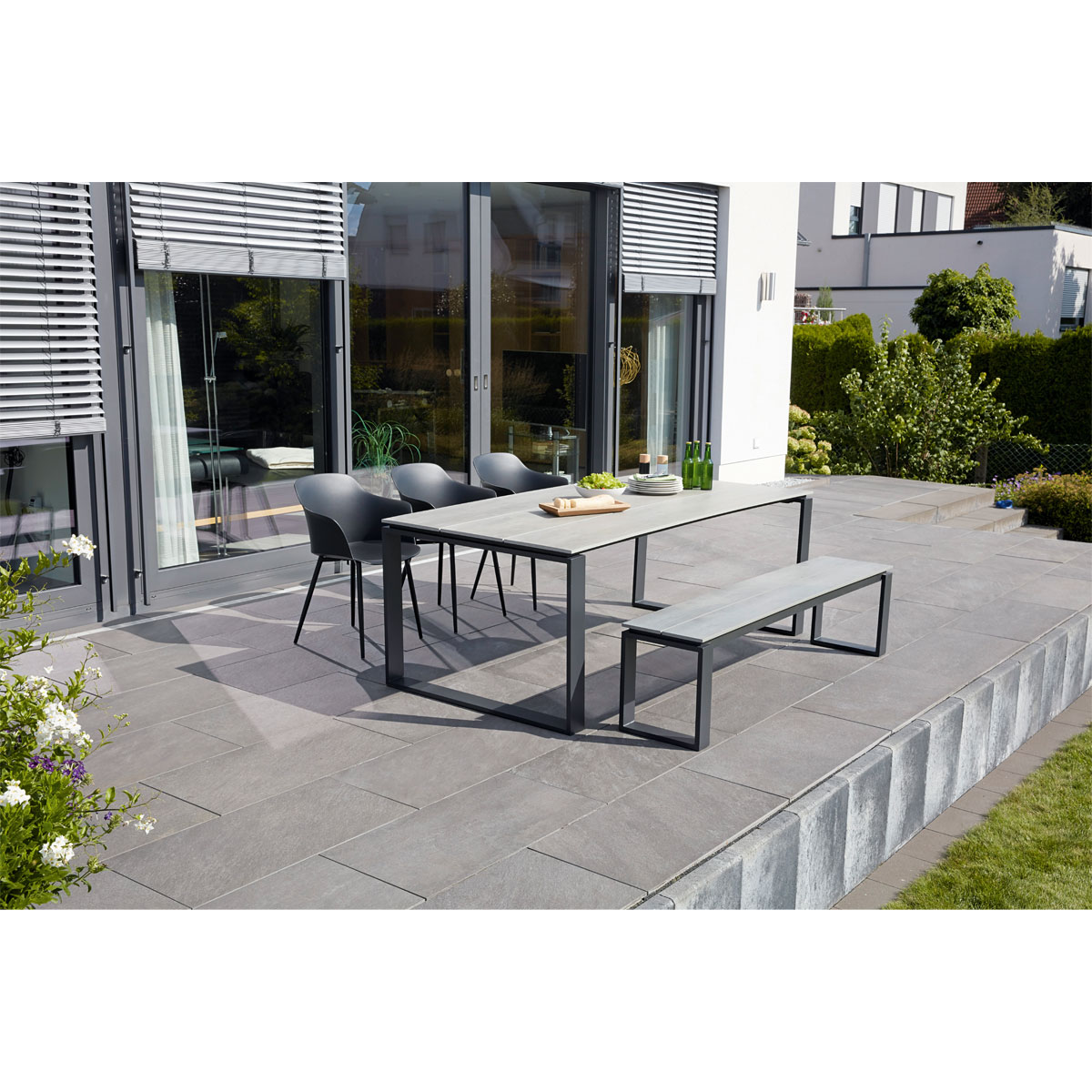 Haveson Gartentisch Madeira grau 210 x 75 x 100 cm Bild 2
