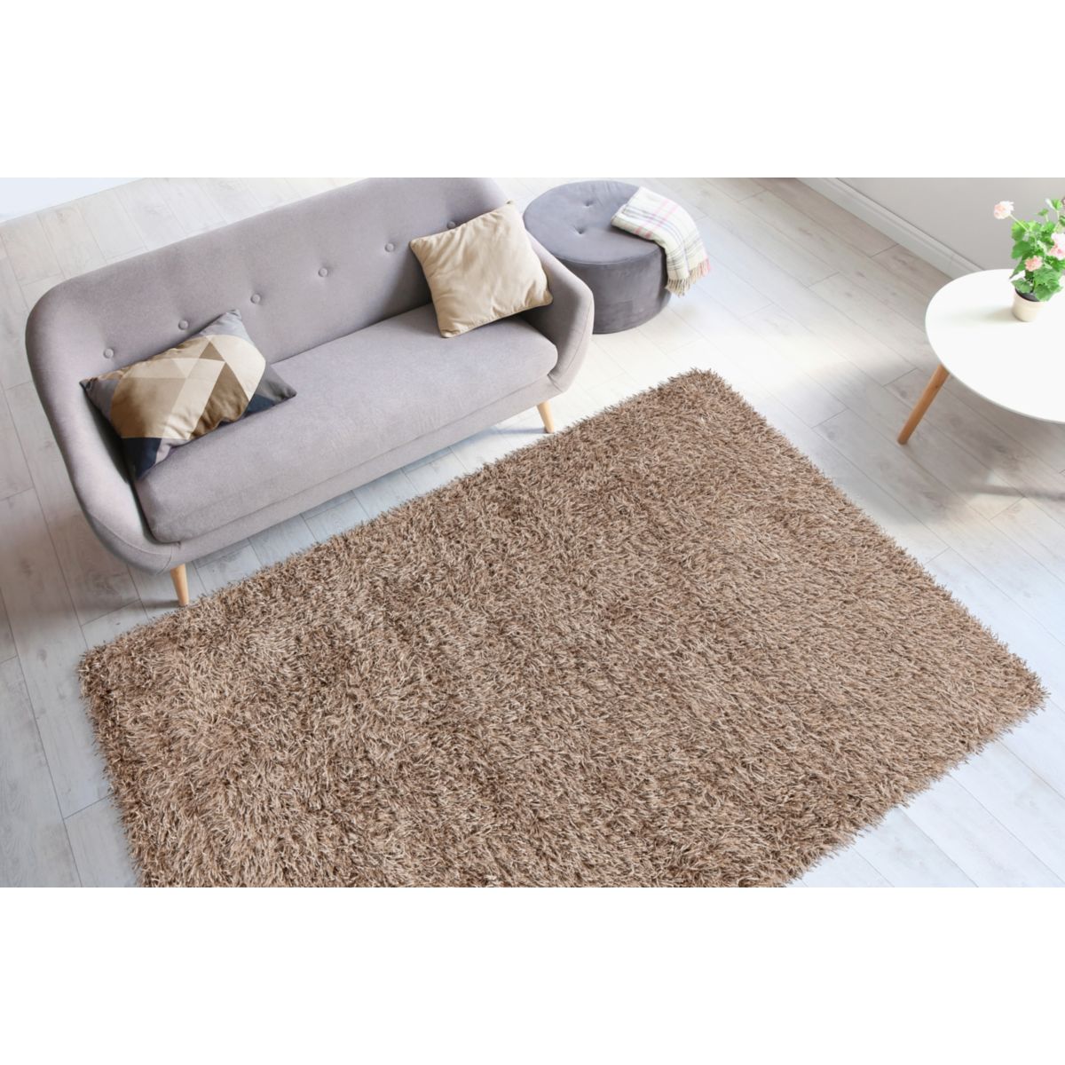 Beat 8102 Weiß / Taupe 120cm x 180cm Bild 3