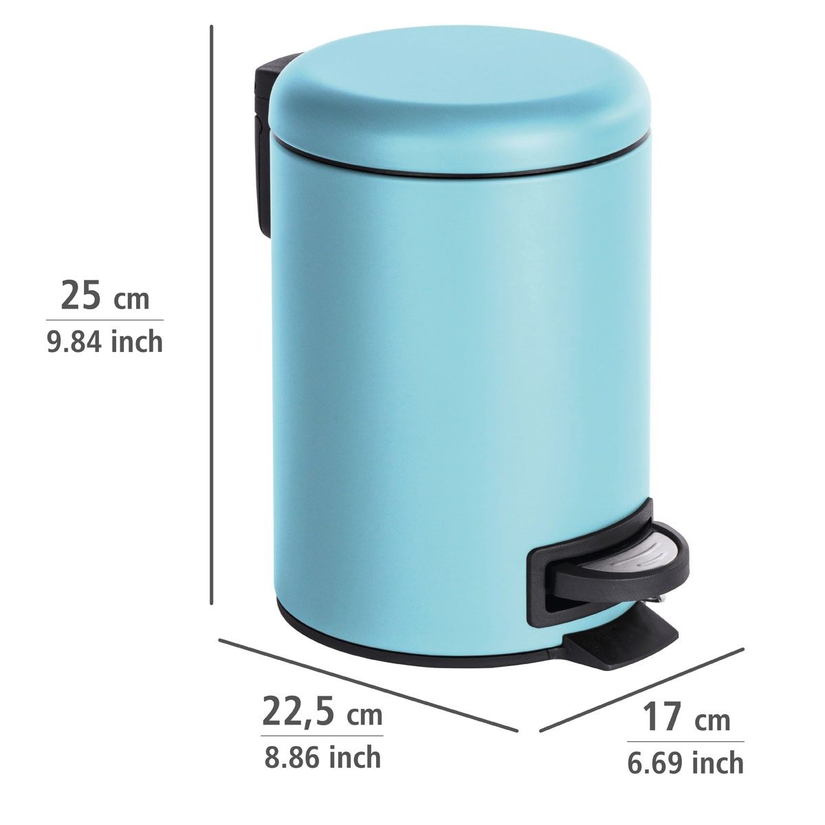 Wenko Kosmetik Treteimer Leman blau 3 L Bild 4