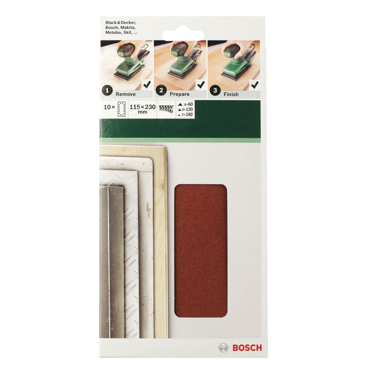 Bosch  DIY Schleifblatt 23 cm G240 Klett 10 Stück Bild 4