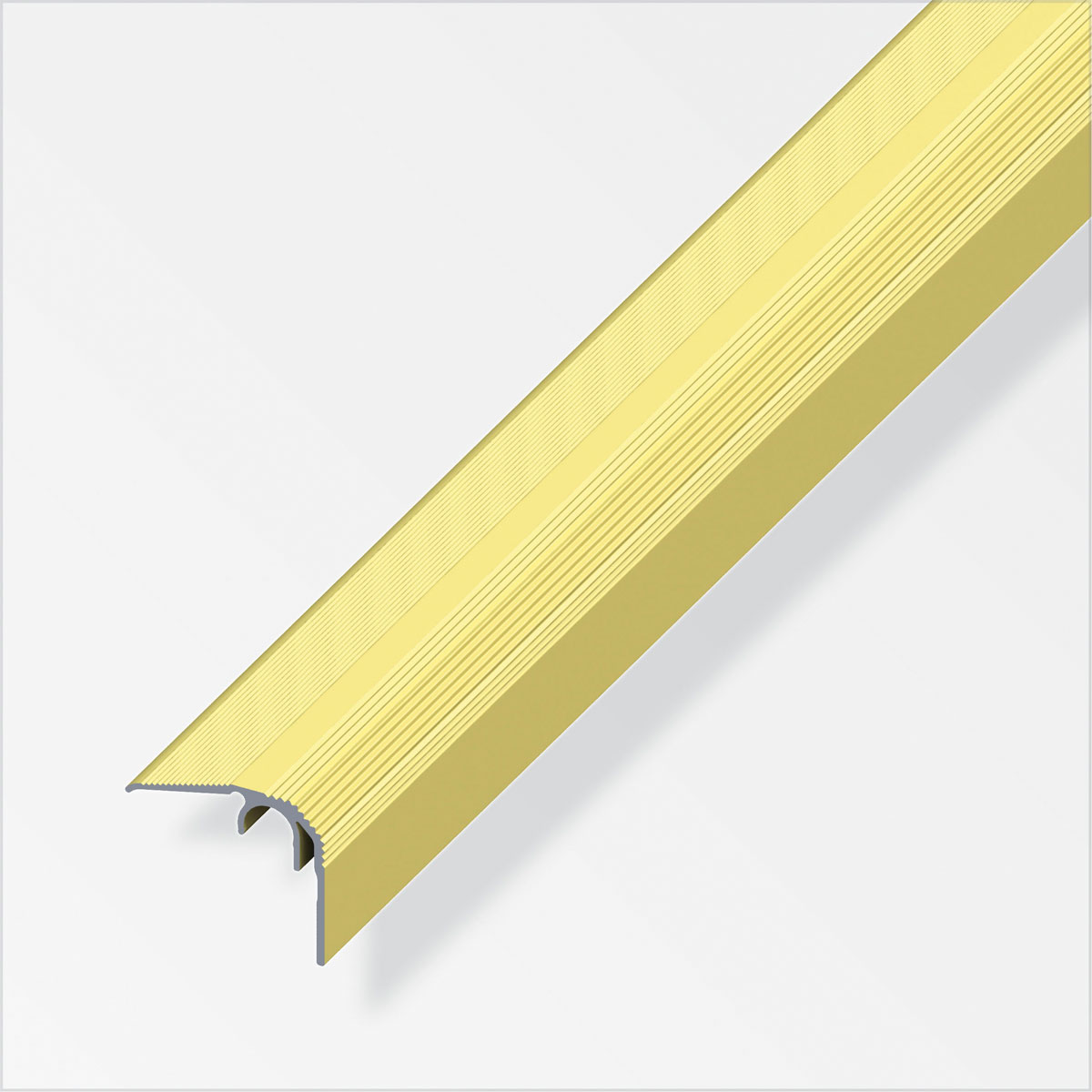 Alfer Abschluss-Profil Clipstech 32 x 27 mm 1m messing Bild 1