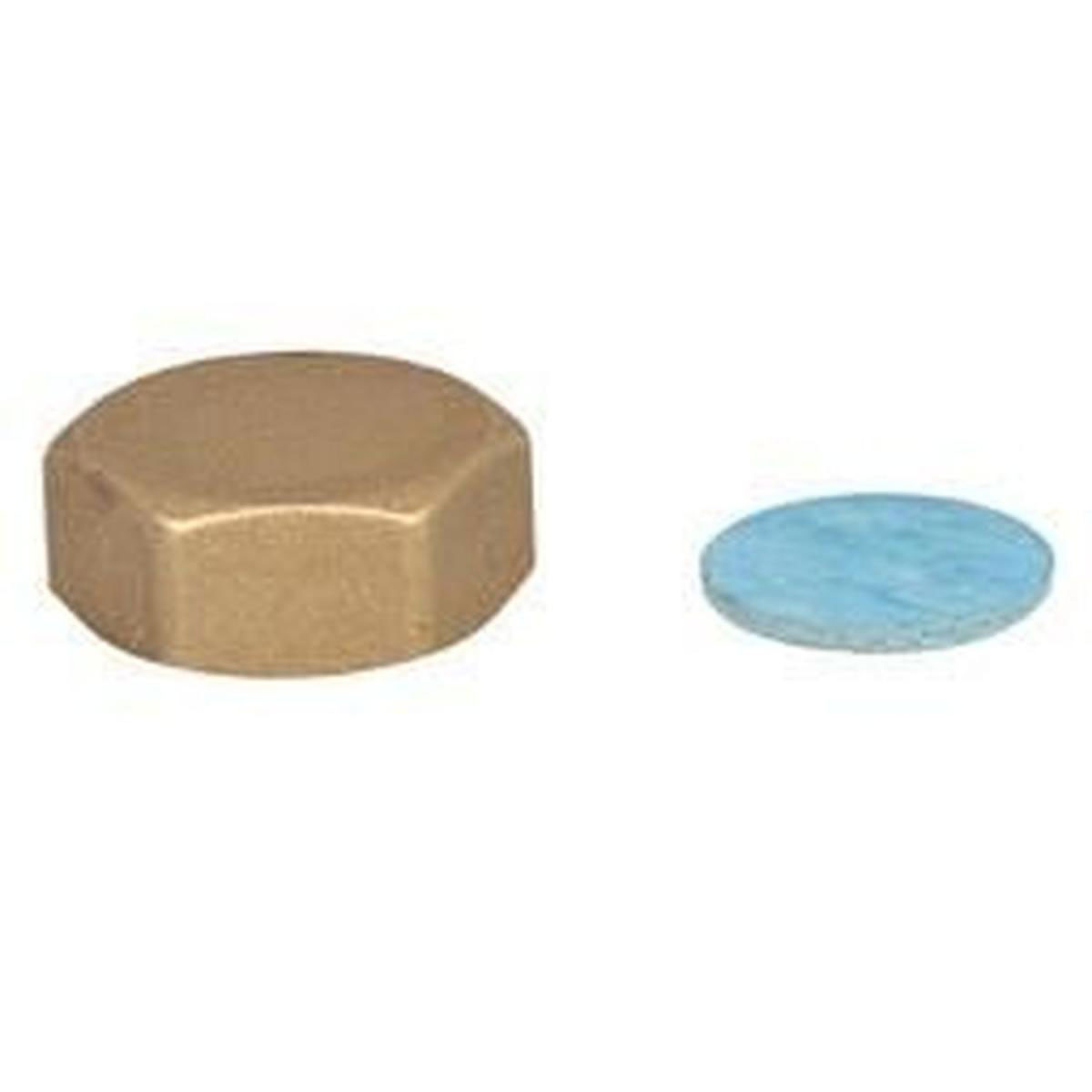 Kirchhoff Kappe für Verteilerabgang 3/4" mit Dichtung Messing