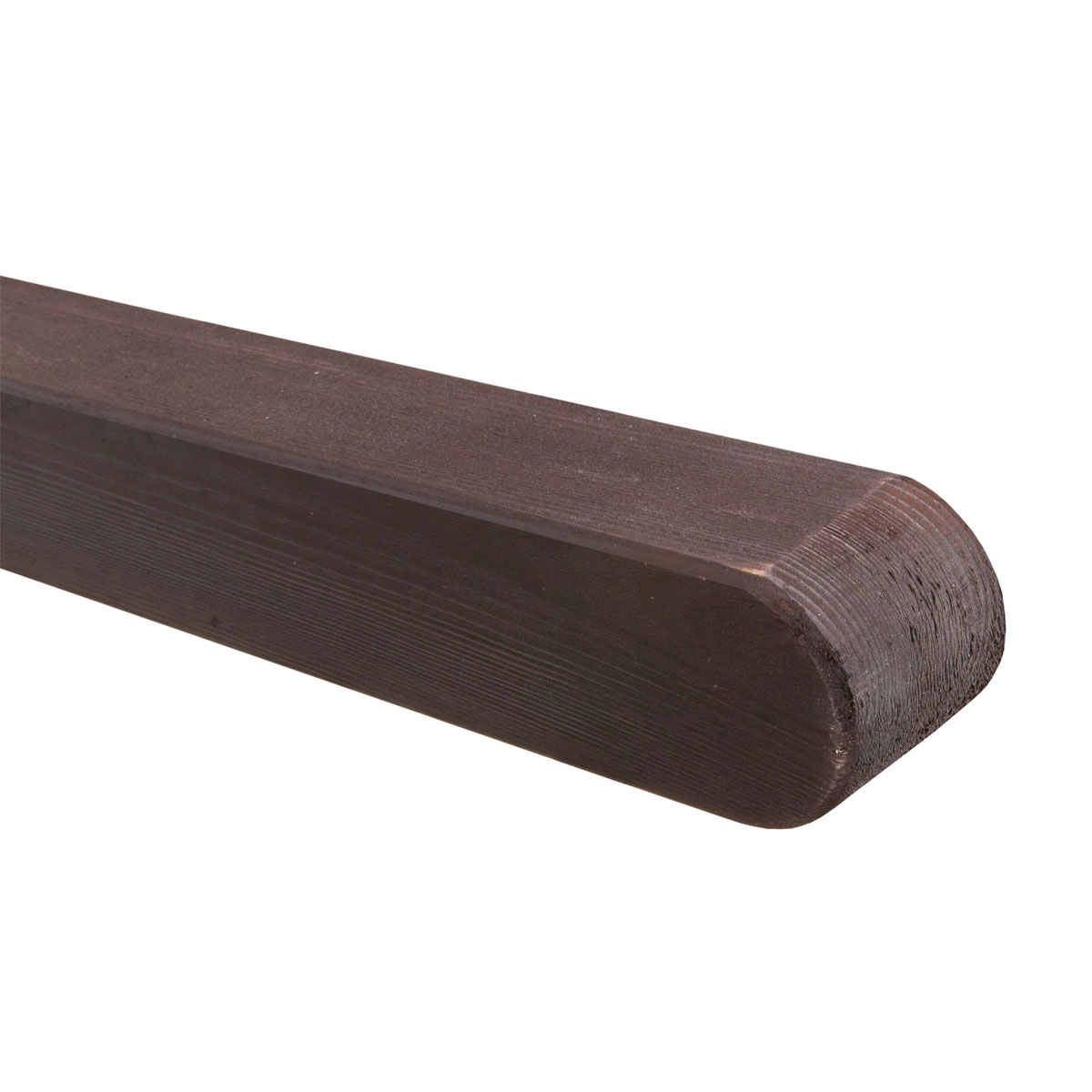 Pfosten mit Rundkopf 90 x 90 x 1000 KDI braun