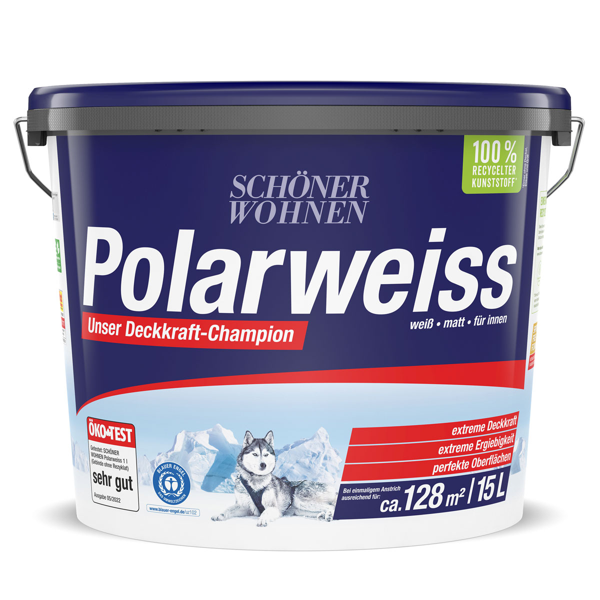 Schöner Wohnen Farbe Wand- und Deckenfarbe Polarweiß 15 L Bild 1