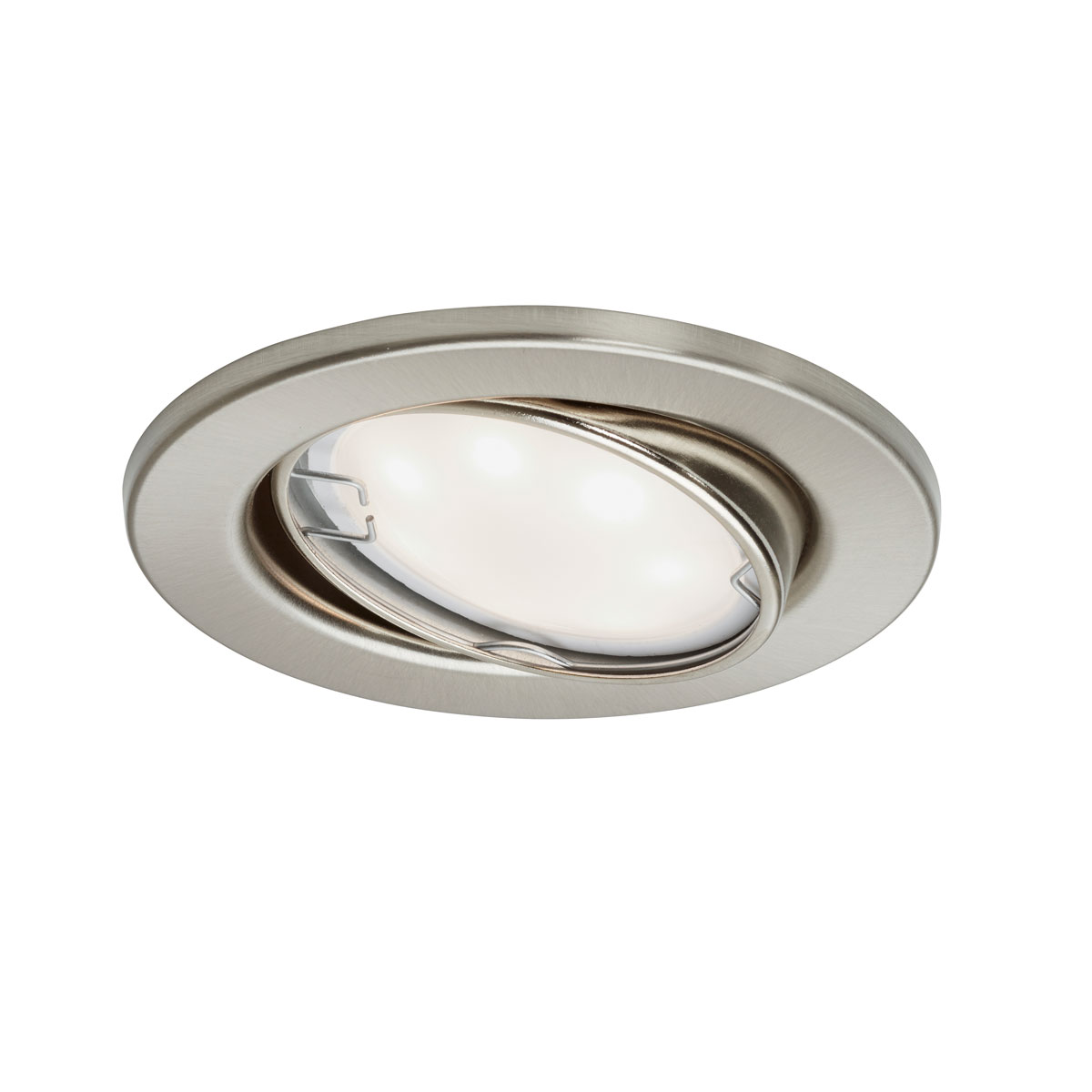 Briloner LED-Einbauleuchten-Set 8,6 x 7 cm nickel