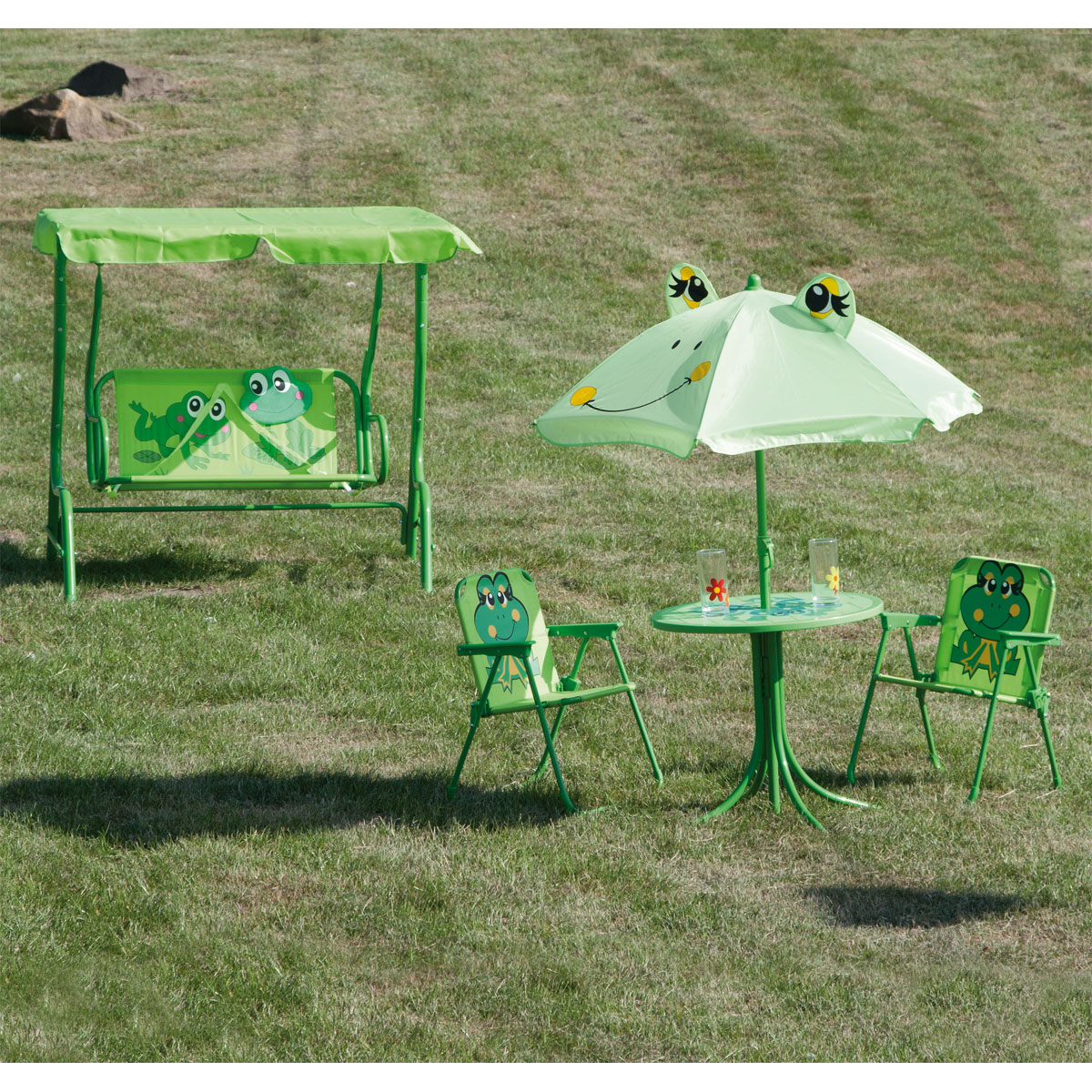 Siena Garden Kinderschaukel Froggy 75 x 115 x 118 cm grün Bild 5