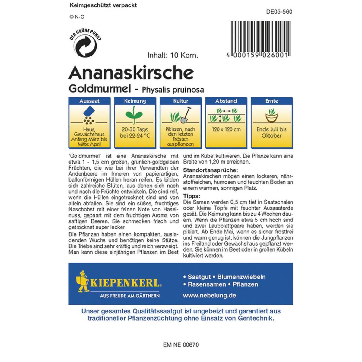 Kiepenkerl Ananaskirsche Goldmurmel Bild 2