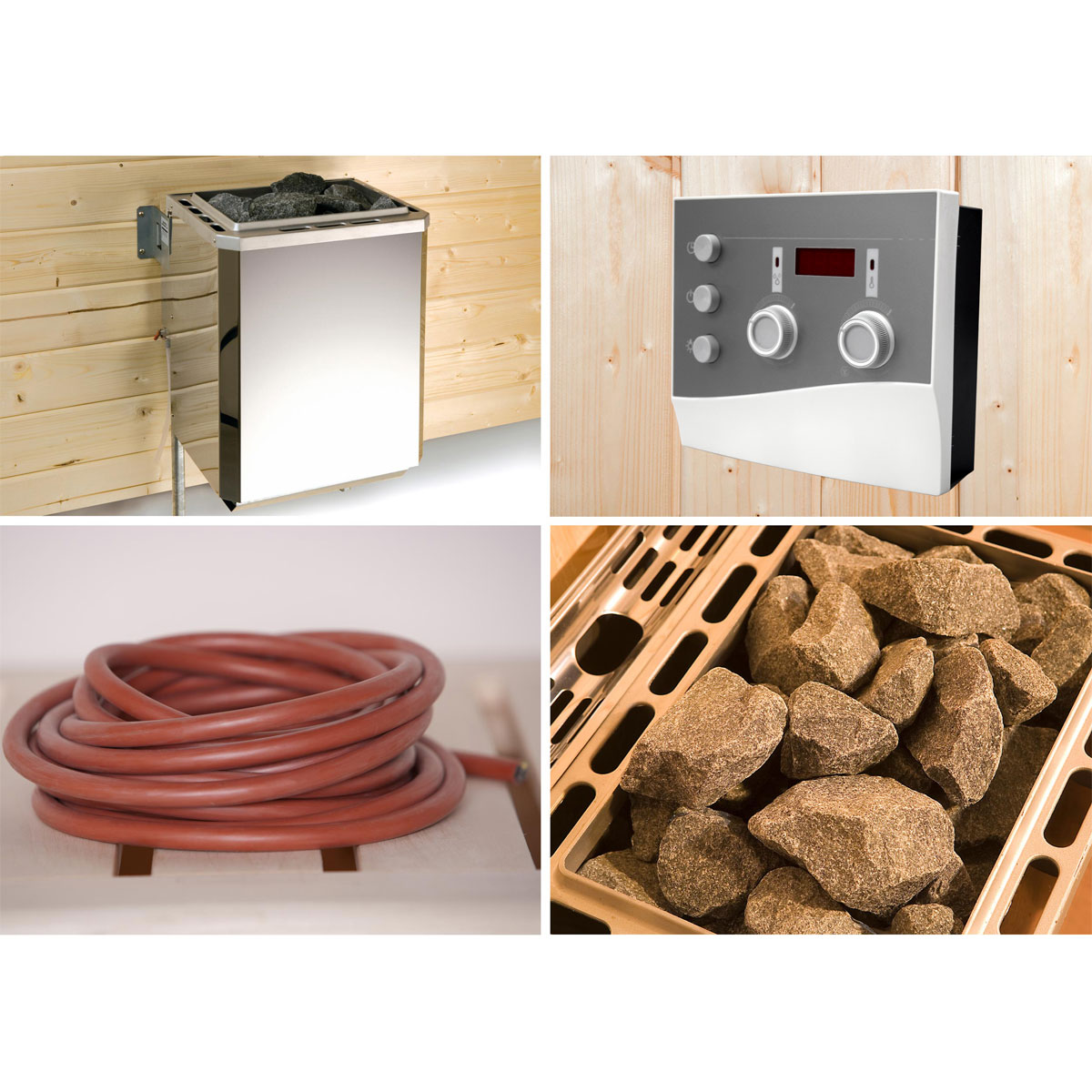 Weka  Design-Saunahaus Kuopio Sparset 9,0 kW OS inkl analoger Steuerung natur Bild 4