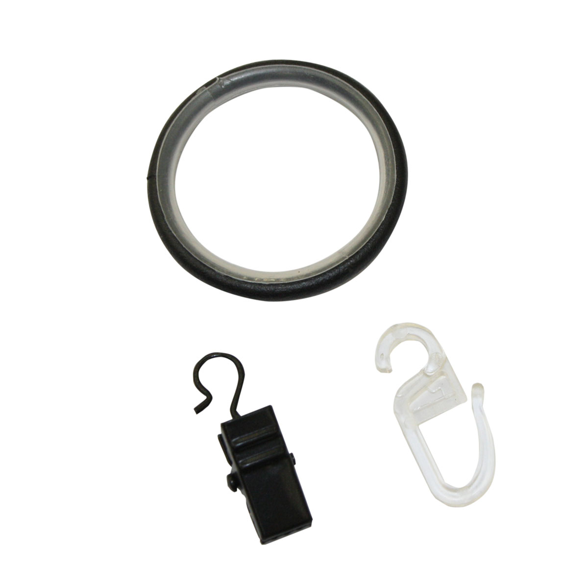 Gardinia Ringe Industrial Home 10 Stück schwarz Bild 1