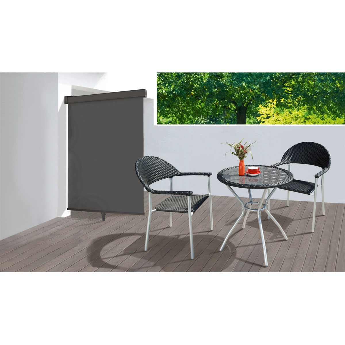 Durabil Balkonmarkise anthrazit 120 x 200 cm Bild 8