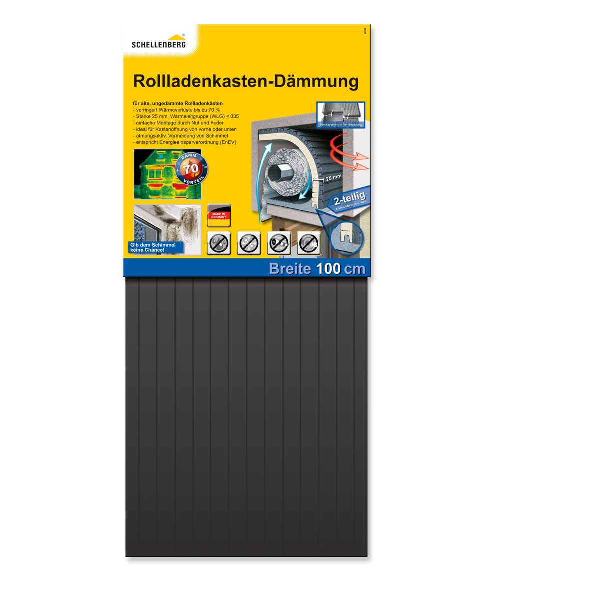 Schellenberg Rolladenkasten-Dämmung 2 teilig 100 x 50 cm / 25 mm