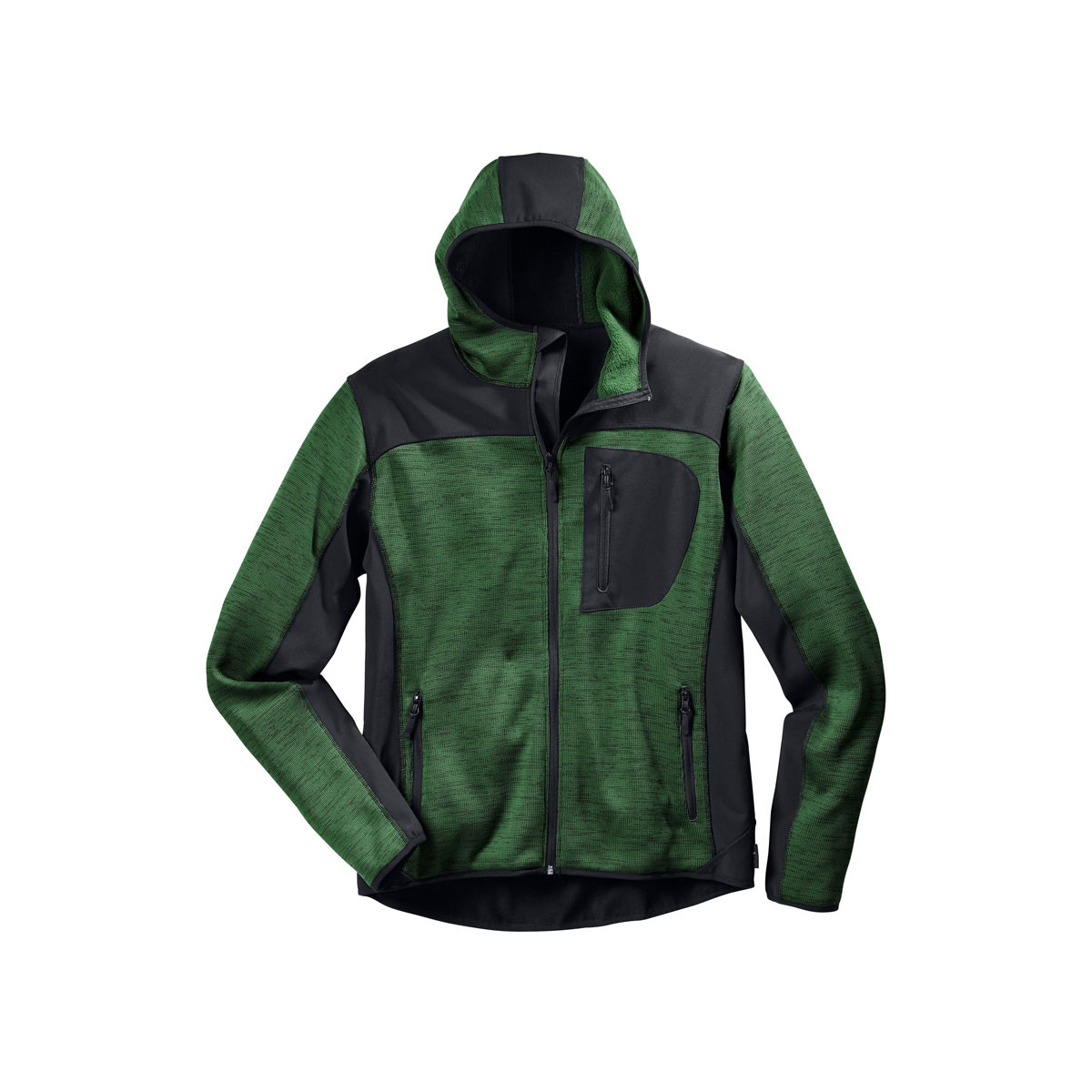 Scheibler Strickjacke Professional grün-meliert-schwarz Größe XL