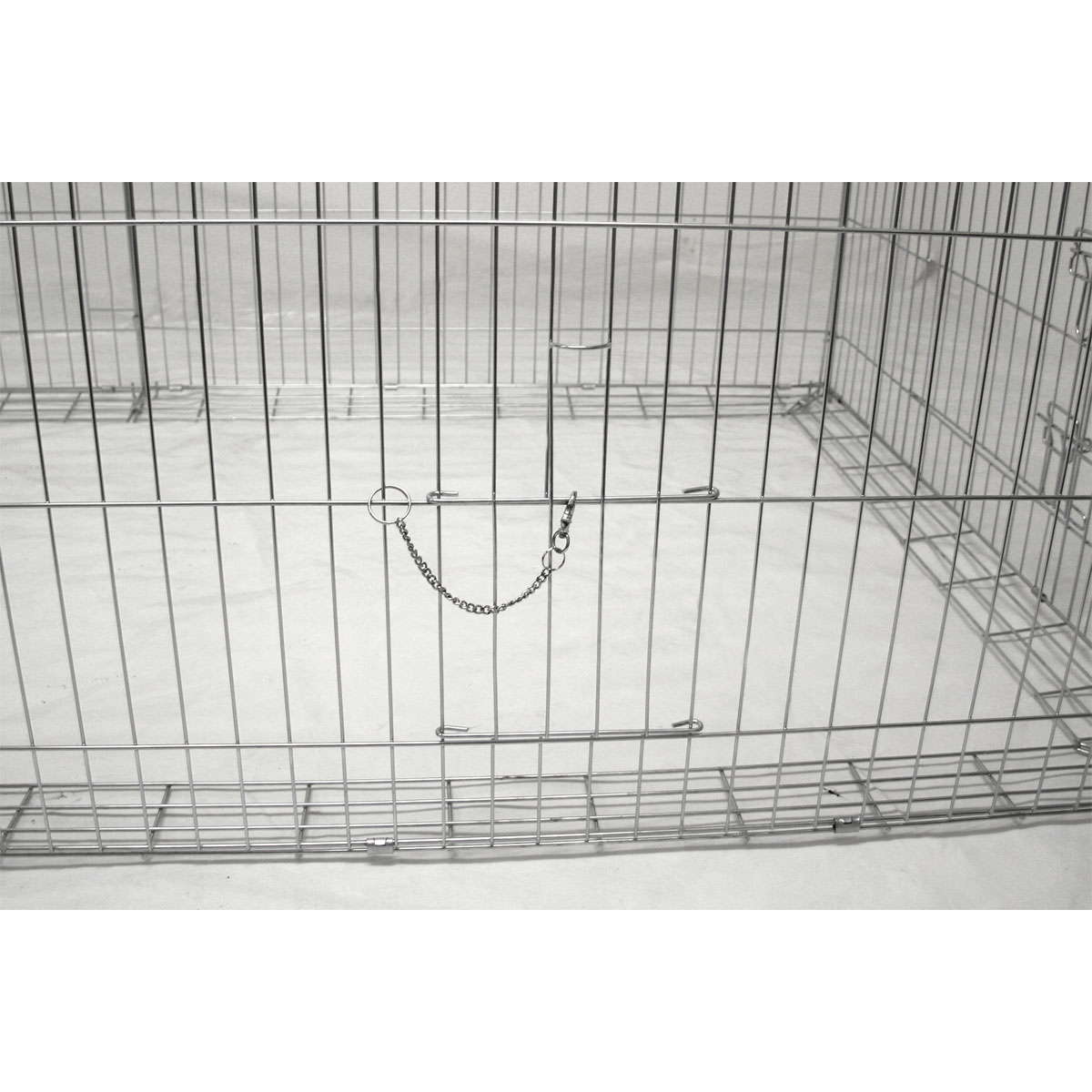 Freigehege mit Ausbruchsperre 230 x 70 x 115 cm silber Bild 5