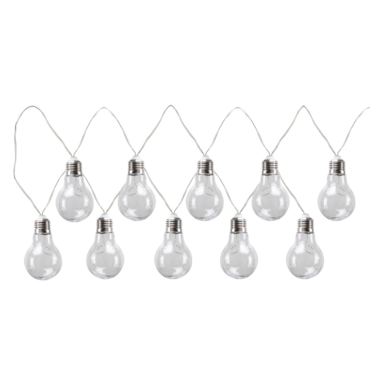 Flector Garten LED-Solar-Lichterkette Vintage inkl 10 Birnen