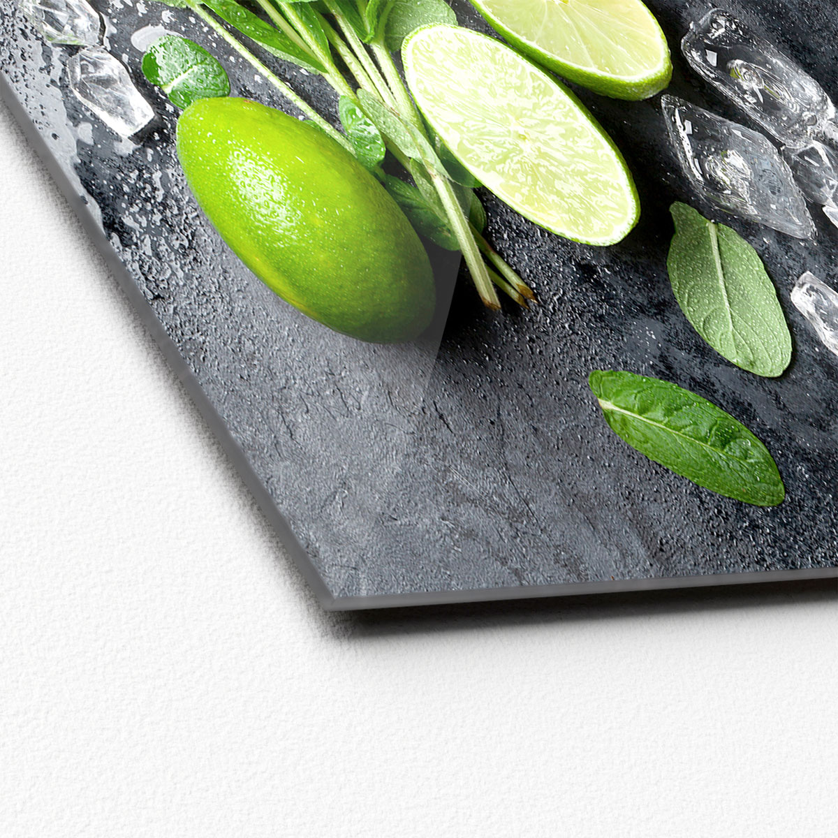 Glas-Art Limon und Ice Cube 30 x 30 Glasbild Bild 2