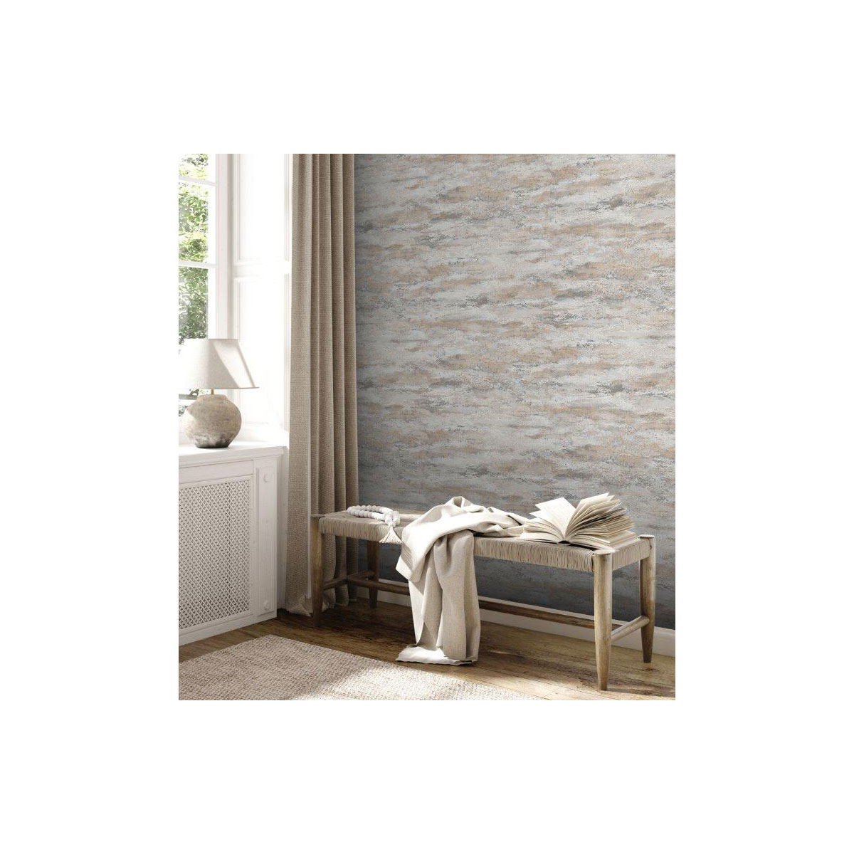 Vliestapete 10,05x0,53 m Welle gold Bild 3