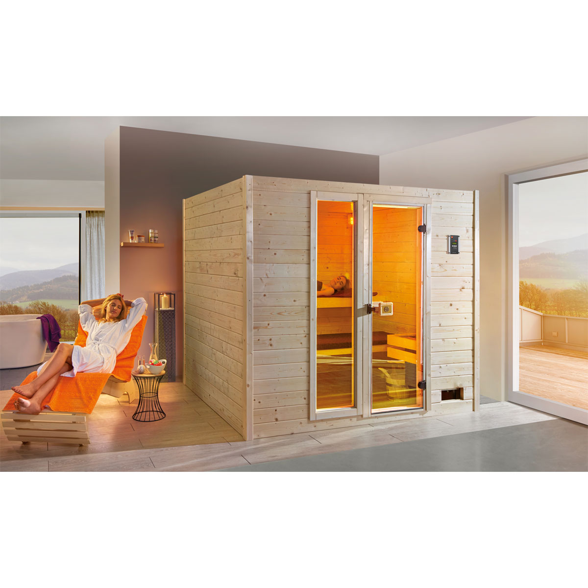 Weka Massivholzsauna „Valida Plus“, Sparset Bild 2