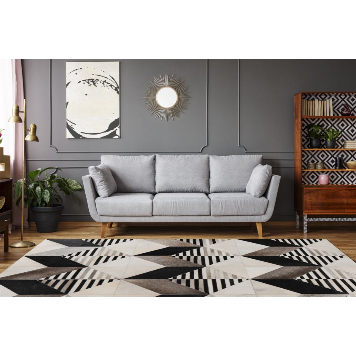 Lavin 425 Schwarz / Multi 80cm x 150cm Bild 2