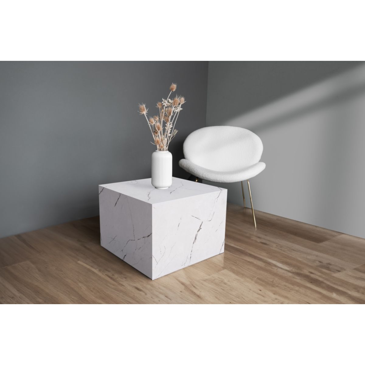 Beistelltisch Cuboid 125 weiss Bild 3