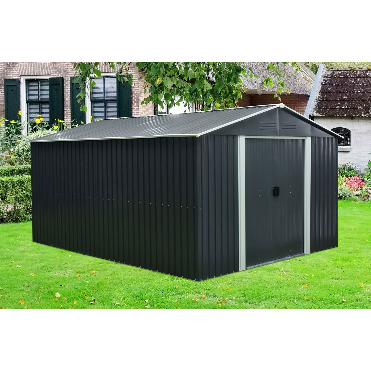 Pergart Gerätehaus Dresden II 10,3m² weiß Bild 4