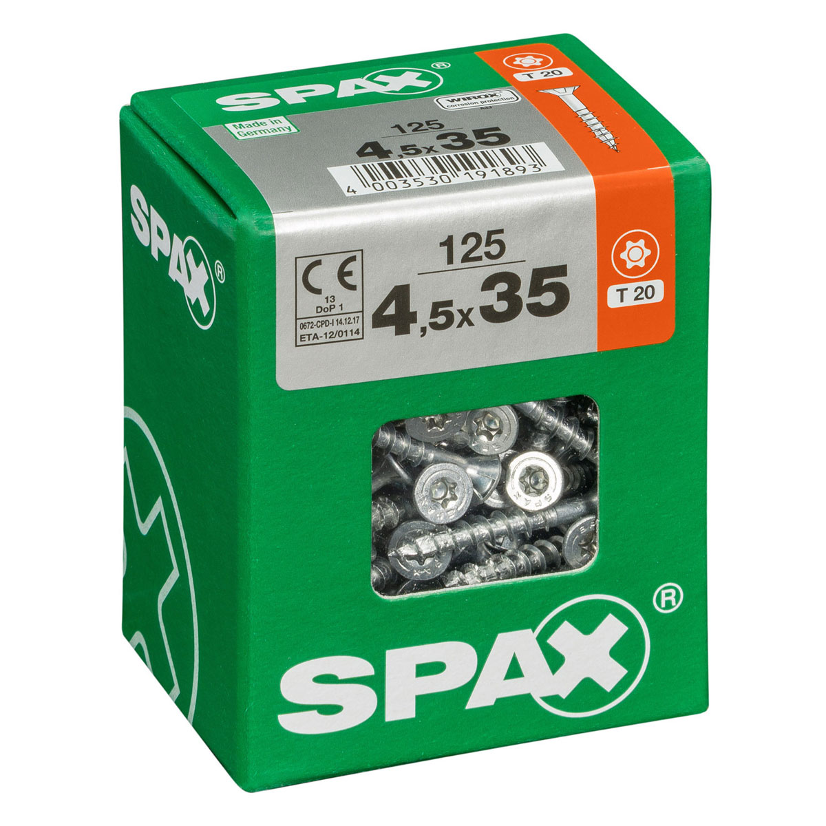 Spax Universalschrauben WIROX Senkkopf 4,5 x 35 L 125 Stück Bild 2