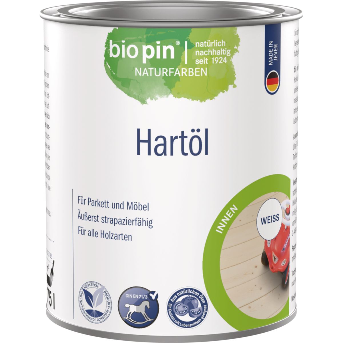 Biopin Hartöl Weiss 0,750 l