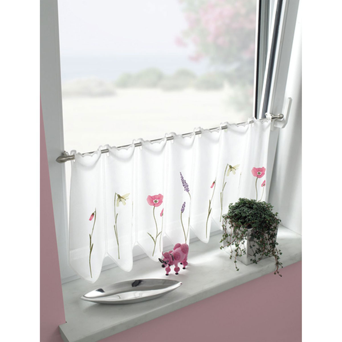 Gardinia Klemmstange Press und Go Durchmesser 9/12 mm 50-80 cm Edelstahl-optik Bild 6