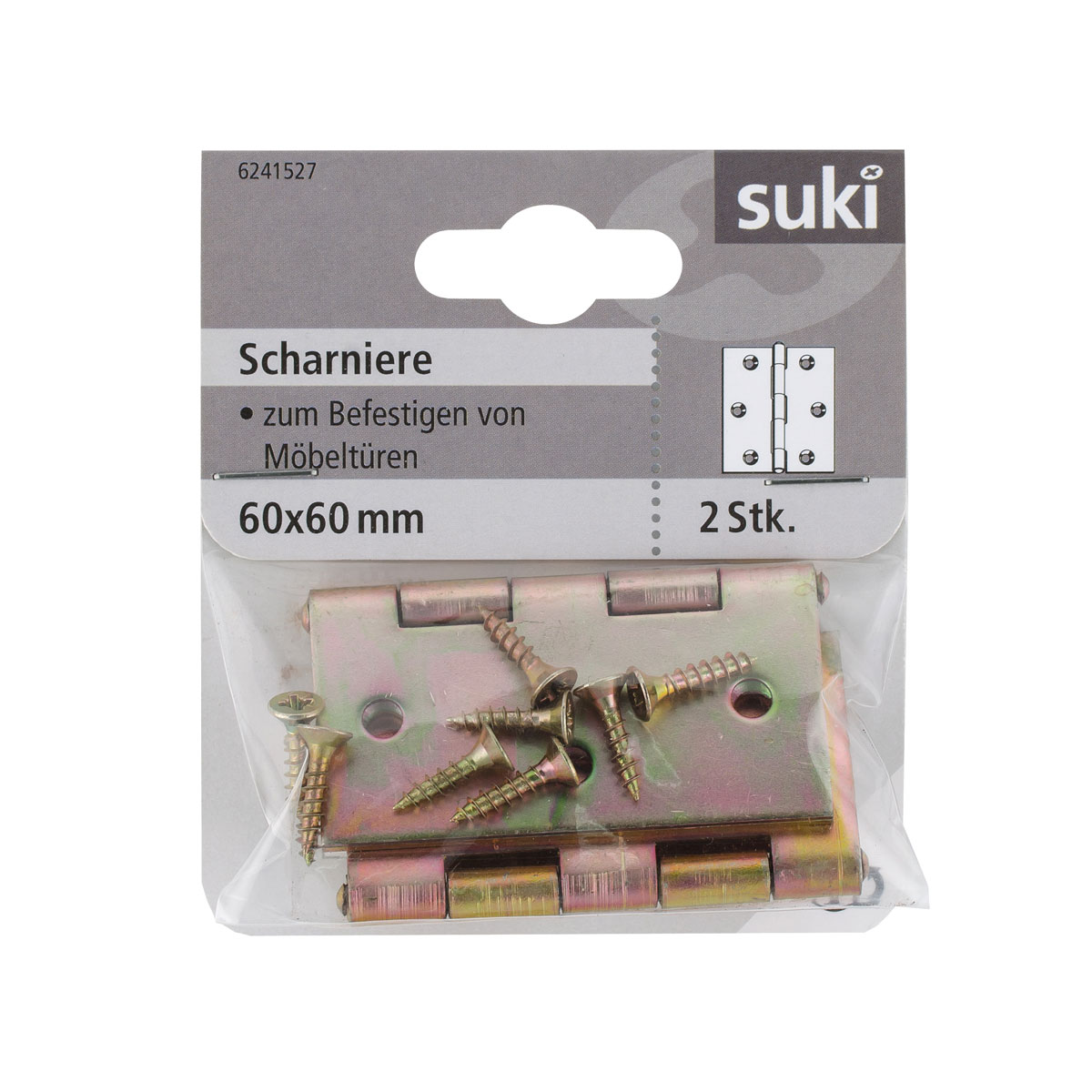 Suki Scharnier Stahl 6 x 6 cm käntige Ausführung 2 Stück Bild 1
