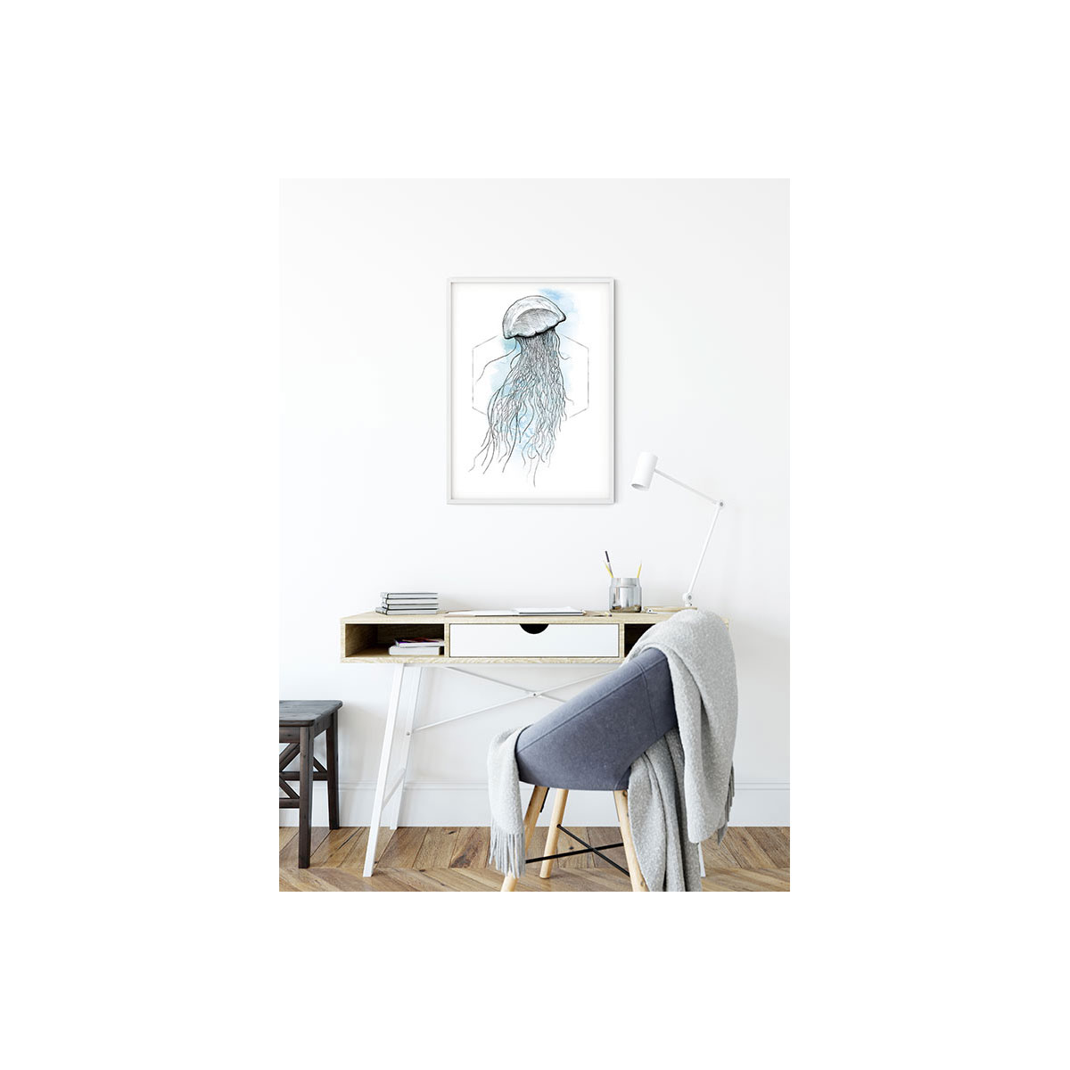 Komar  Wandbild Jellyfish Watercolor 50x70 cm Bild 4