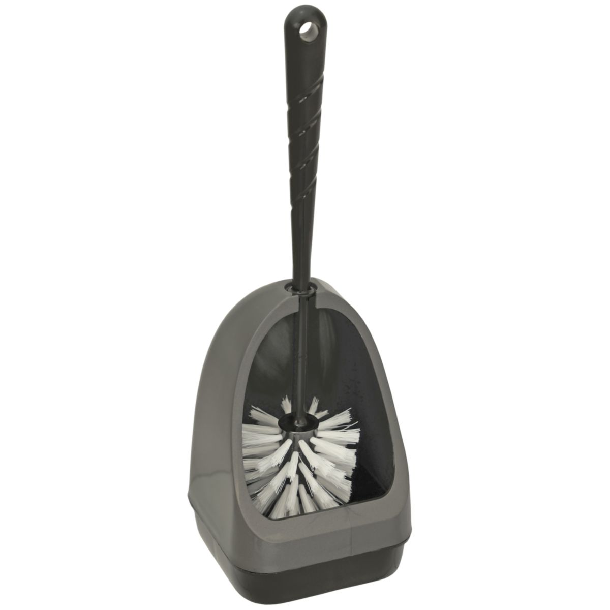 WC-Garnitur Hoch/Rund Kunststoff Anthrazit-Schwarz