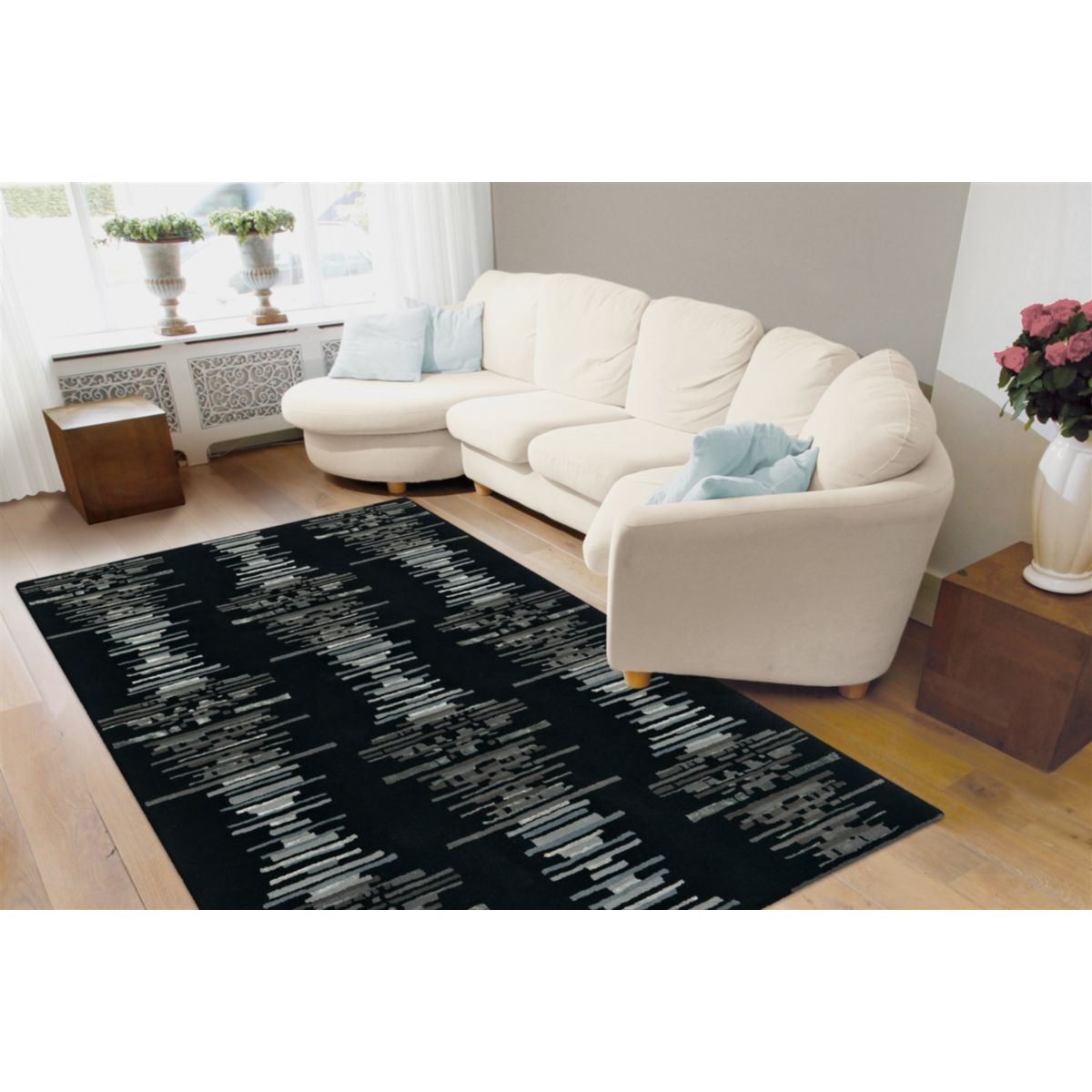 Satin 8060 Anthrazit 120cm x 180cm Bild 2