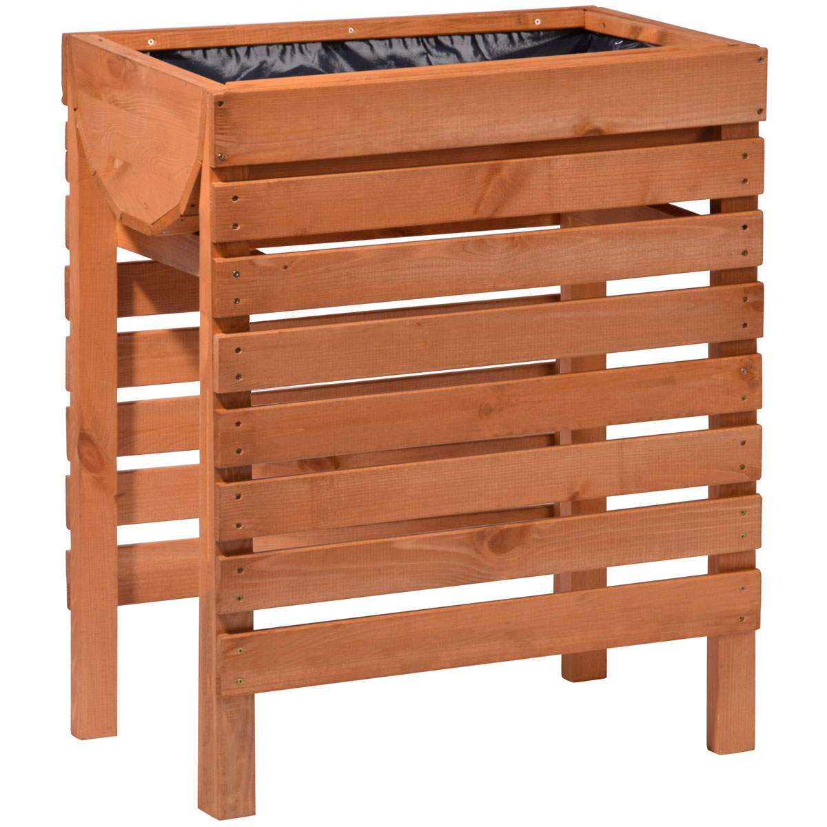 dobar Hochbeet 58 x 71 x 36 cm braun mit Lasur-Imprägnierung Bild 1