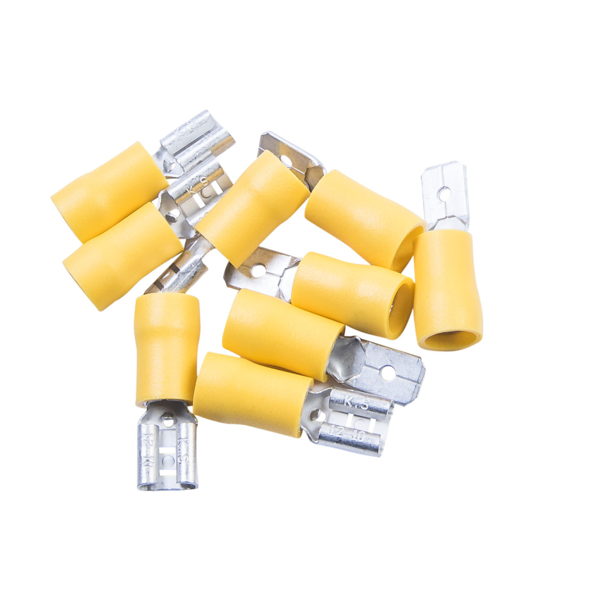 Krone Flachstecker-Sortiment gelb 10-teilig