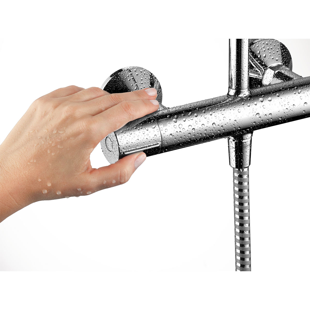 Hansgrohe Duschsystem Vernis Shape mit Thermostat chrom Bild 6