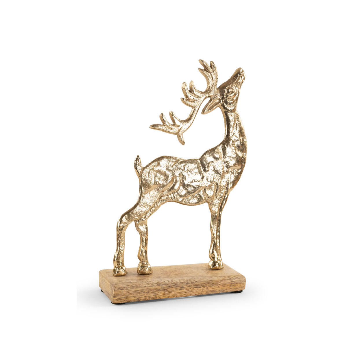 Hirsch stehend Aluminium 14 x 5 x 21 cm gold